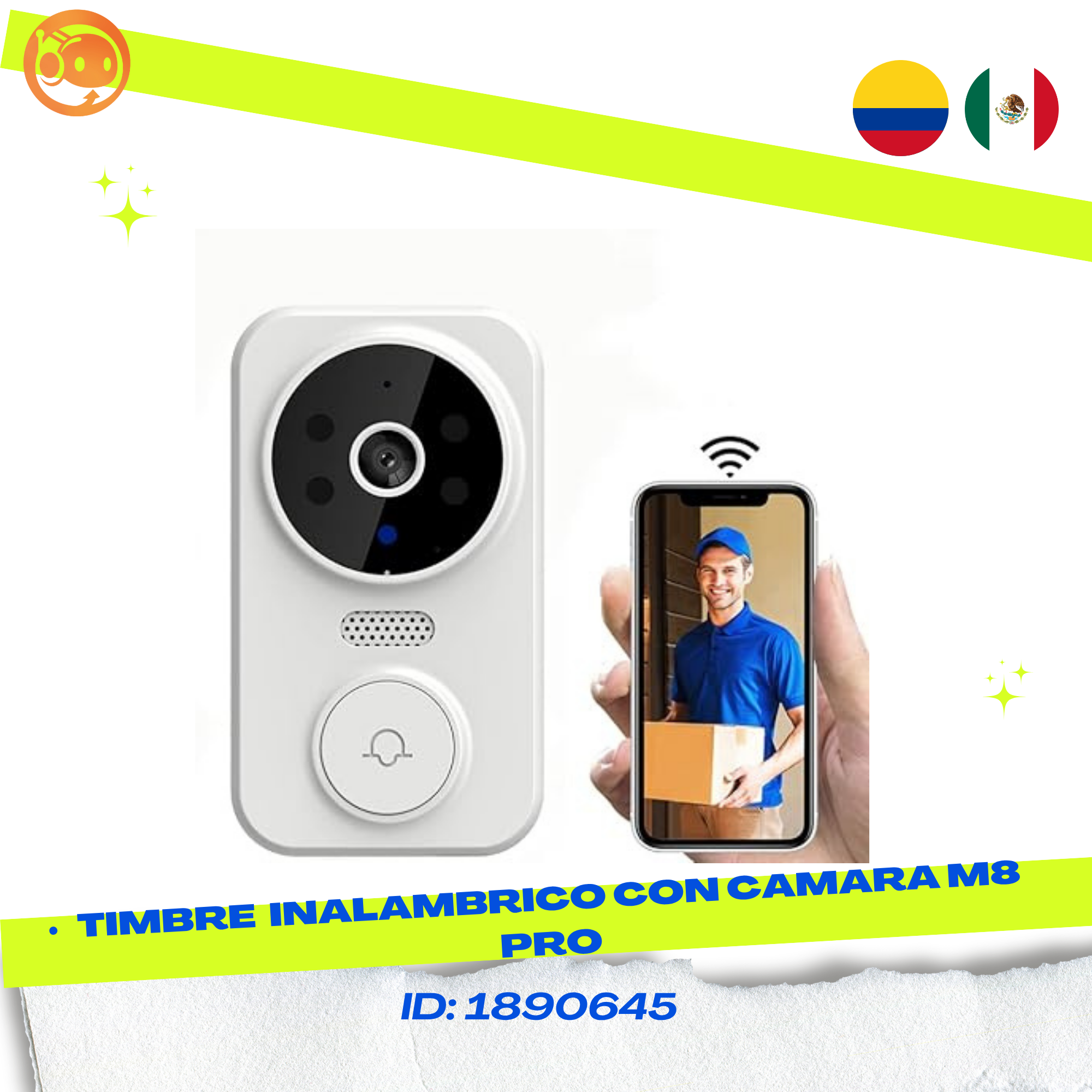 Timbre Inalámbrico Con Cámara M8 Pro